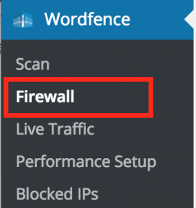 Menu Firewall